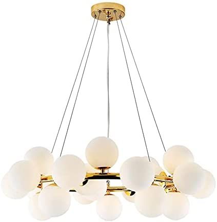 GMLSD Nordic Living Room Led Hanging Lights Modern Creative American Chandelier Glass Ball Restau... | Amazon (US)