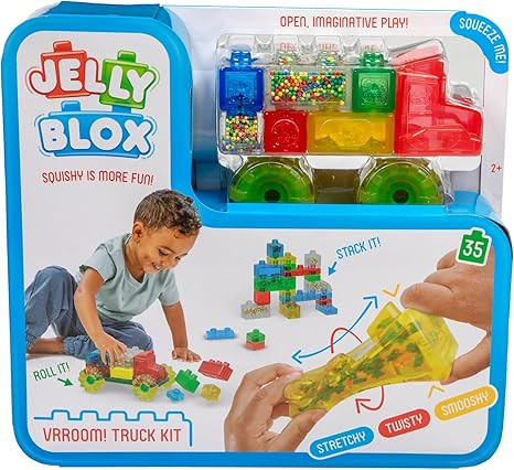 Goliath Jelly Blox Vrooom! Truck Kit | Includes 35 Blocks | Toddler & Preschool Building Blocks K... | Amazon (US)