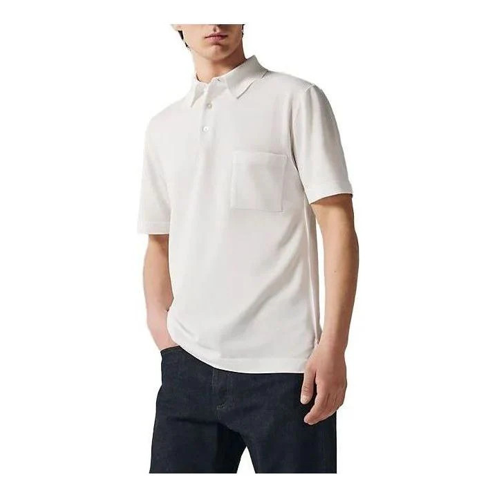 HERMES Buttoned H Embroidery Polo Shirt 'White' H072325HA90SM | KICKS CREW