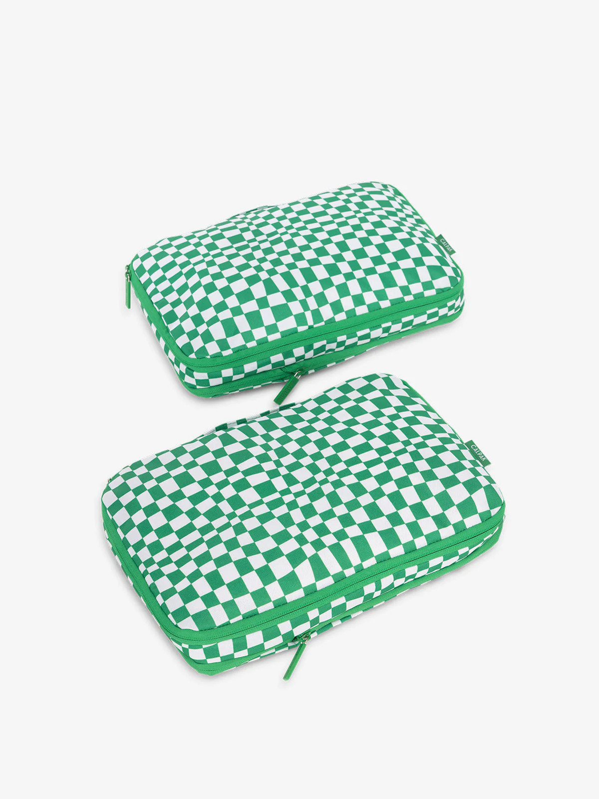 Medium Compression Packing Cubes in Green Checkerboard | CALPAK