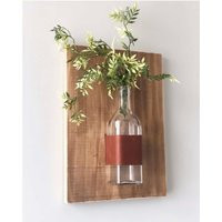 Modern Farmhouse Wall Hanging, Kitchen Sconce, Decor, Counter Leather & Wood Simple Greenery Decor | Etsy (US)