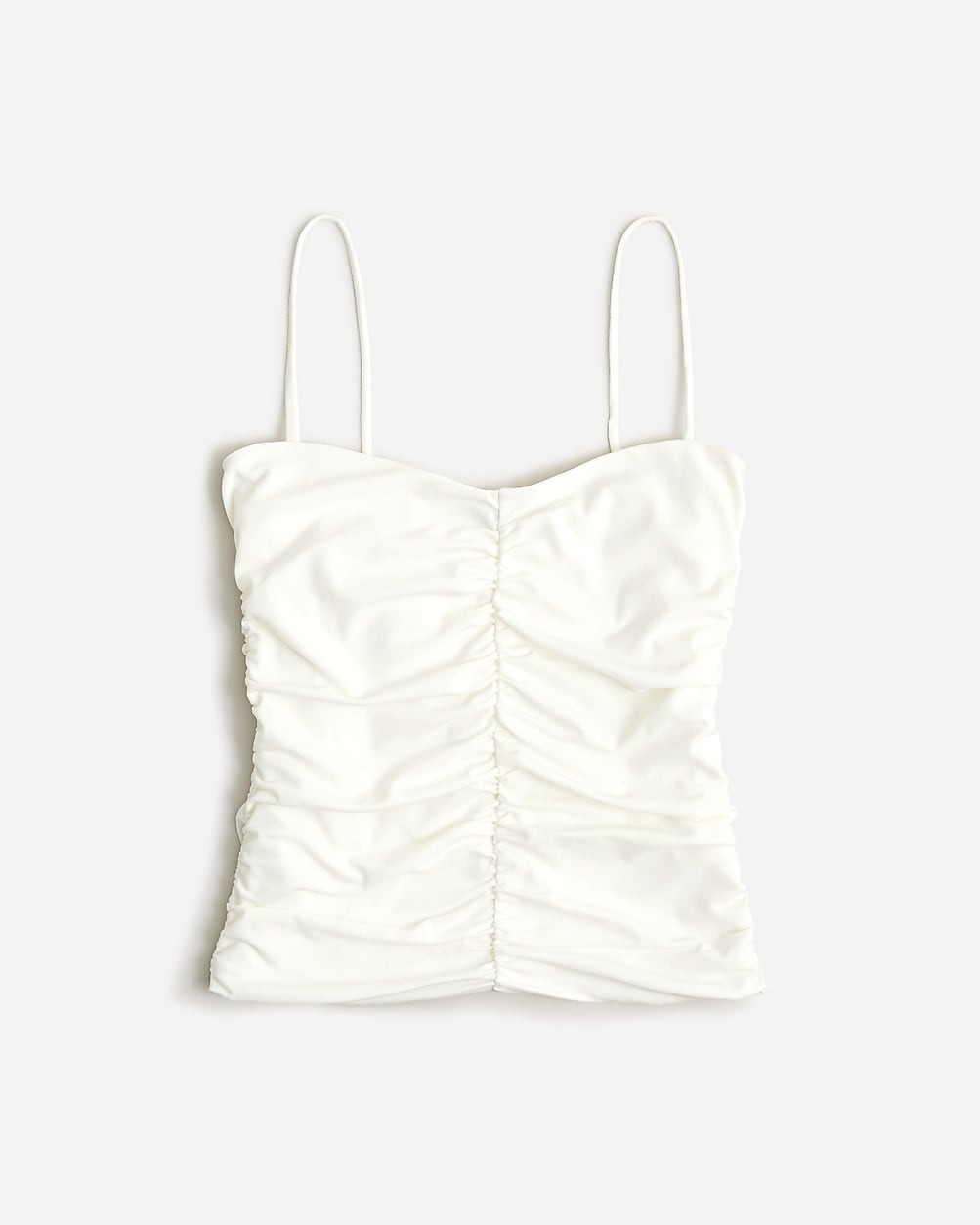 Ruched sweetheart tank top in matte jersey | J. Crew US