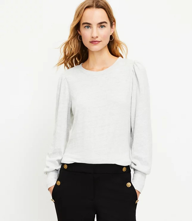 Puff Sleeve Sweatshirt | LOFT
