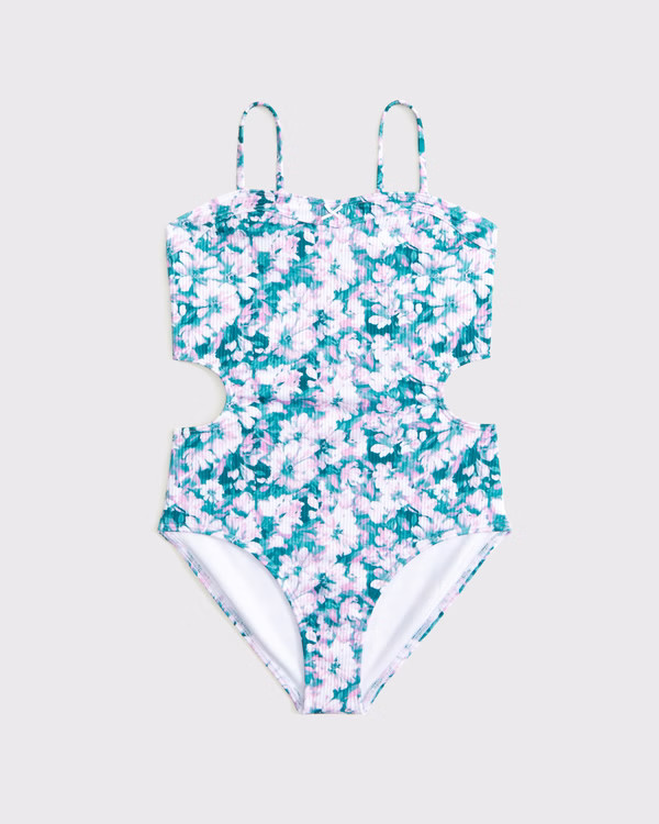 girls demi cup cutout one-piece swimsuit | girls swimsuits | Abercrombie.com | Abercrombie & Fitch (US)