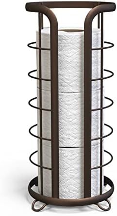 BROOKSTONE, Bronze Toilet Paper Holder, Freestanding Bathroom Tissue Organizer, Minimalistic Stor... | Amazon (US)