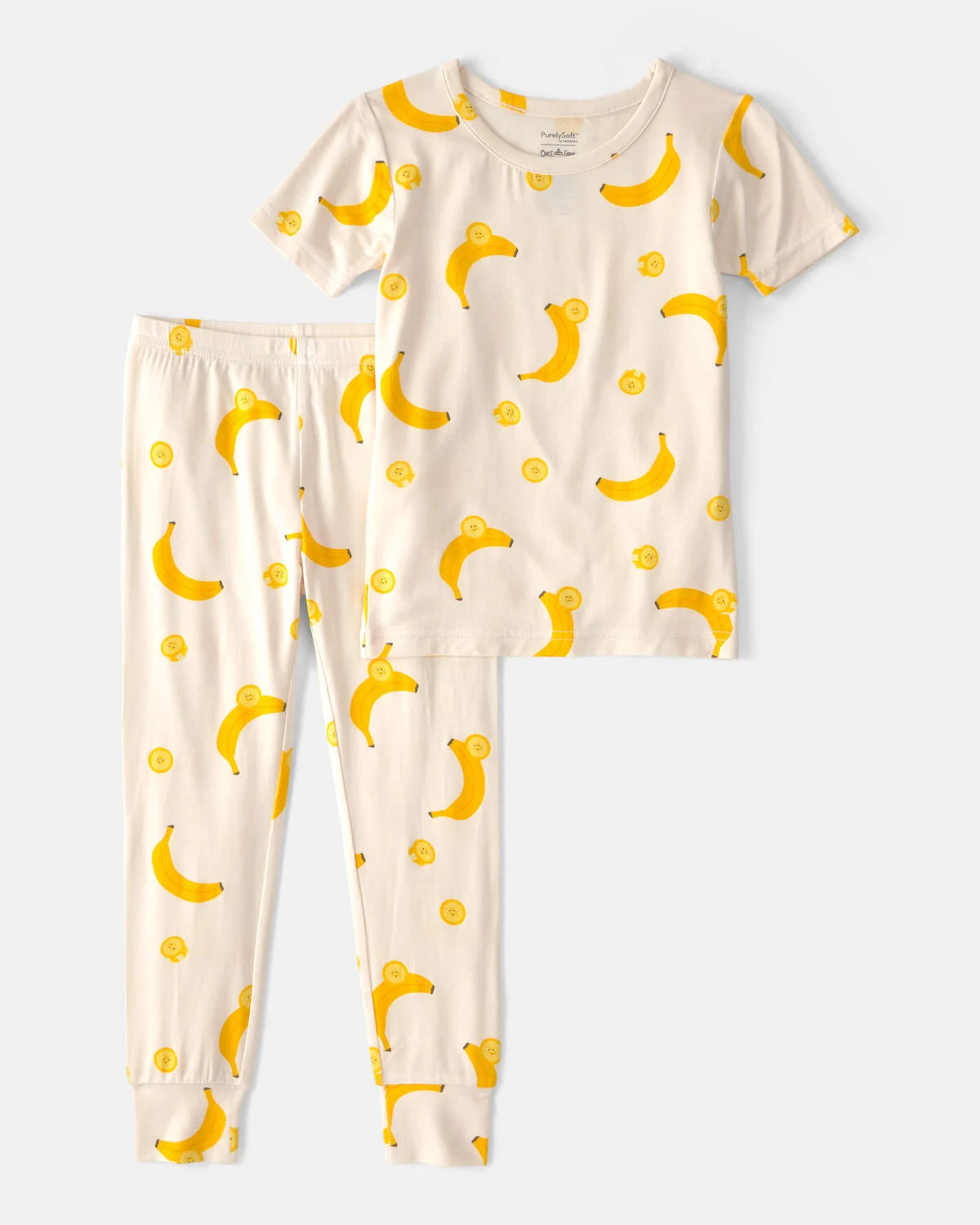 Toddler Banana PurelySoft 2-Piece Pajama Set - Yellow/Cream | Carter's Inc