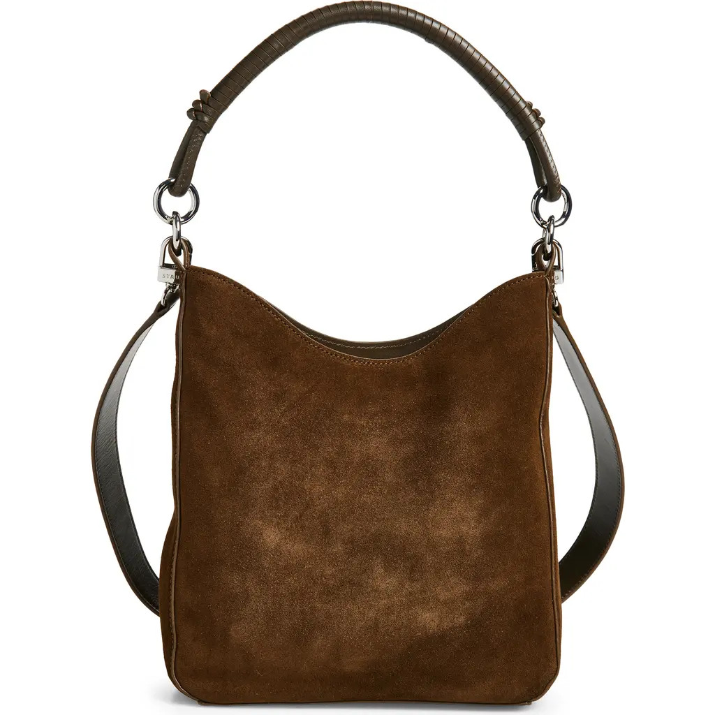 STAUD Mel Suede Shoulder Bag in Truffle at Nordstrom | Nordstrom