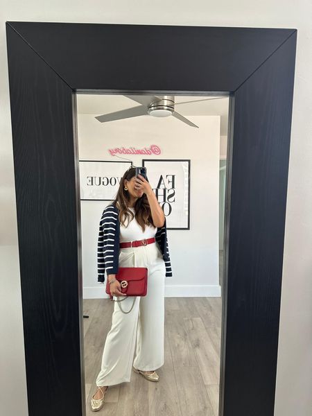 Great spring workwear look! Pop of color with the belt and purse ♥️ 

Workwear
Spring outfit 
White pants
Stripe cardigan
Pop of color accessories 


#LTKSeasonal #LTKstyletip #LTKworkwear