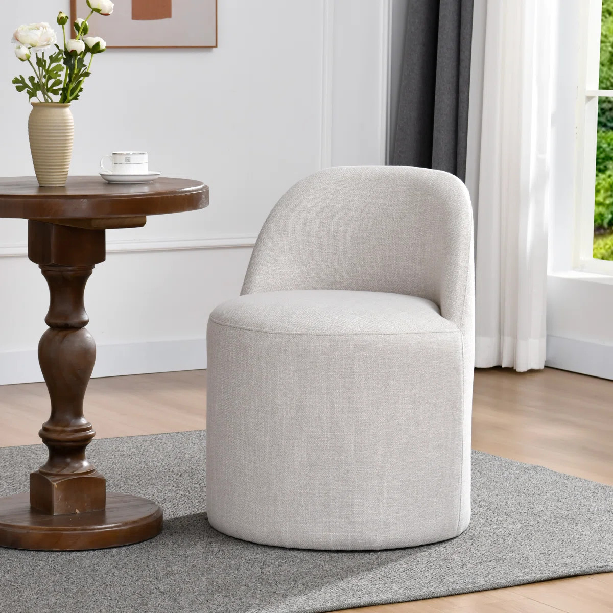 22" Wide Modern Solid Base Full Back Design Upholstered Side Chair | Wayfair North America