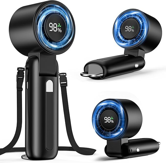 4 in 1 Portable Handheld Turbo Fan, 10000RPM High-Speed Mini, 180° Foldable, 1-100 Speeds, Up to... | Amazon (US)