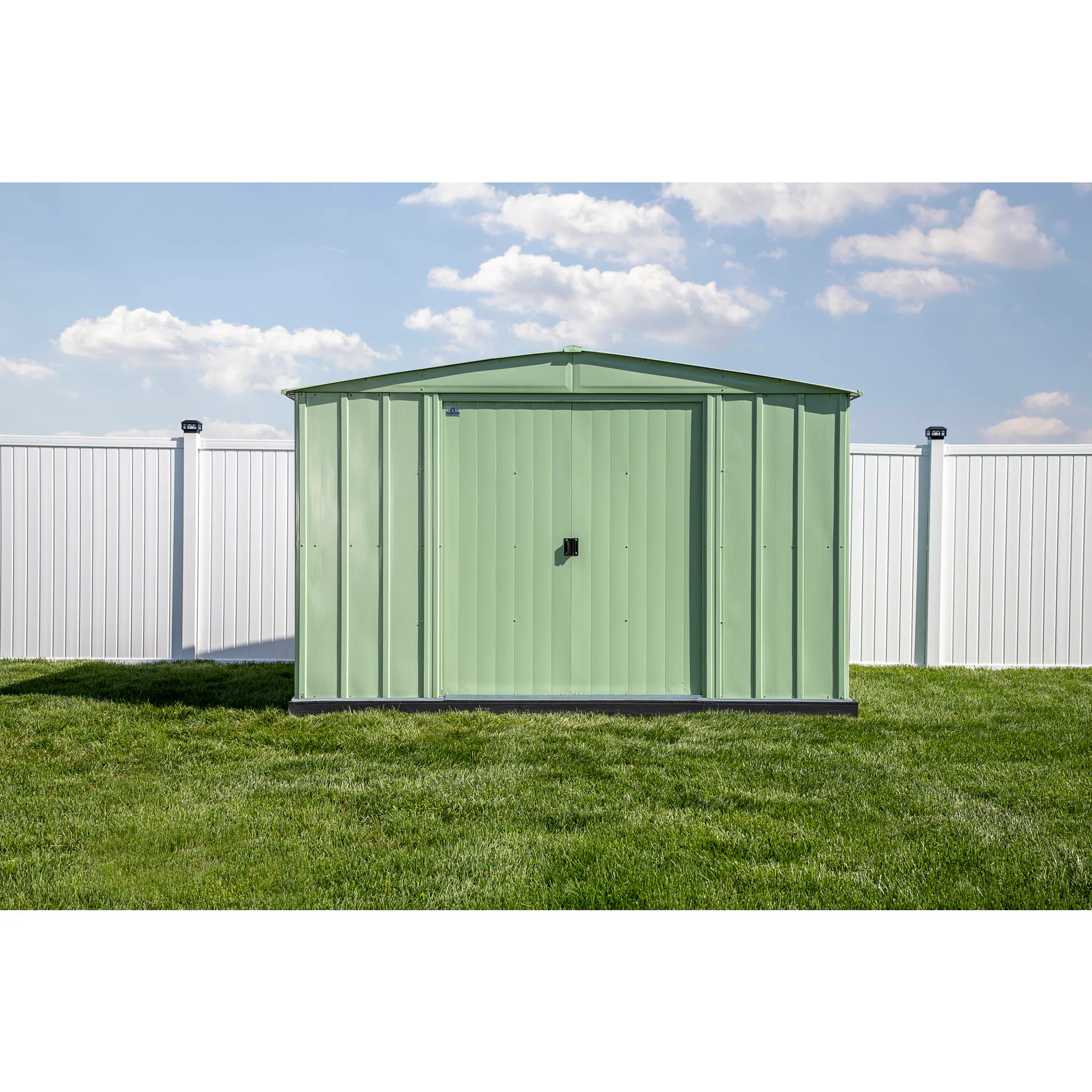 Arrow 10-ft x 14-ft Classic Galvanized steel Metal Storage Shed in Green | CLG1014SG | Lowe's