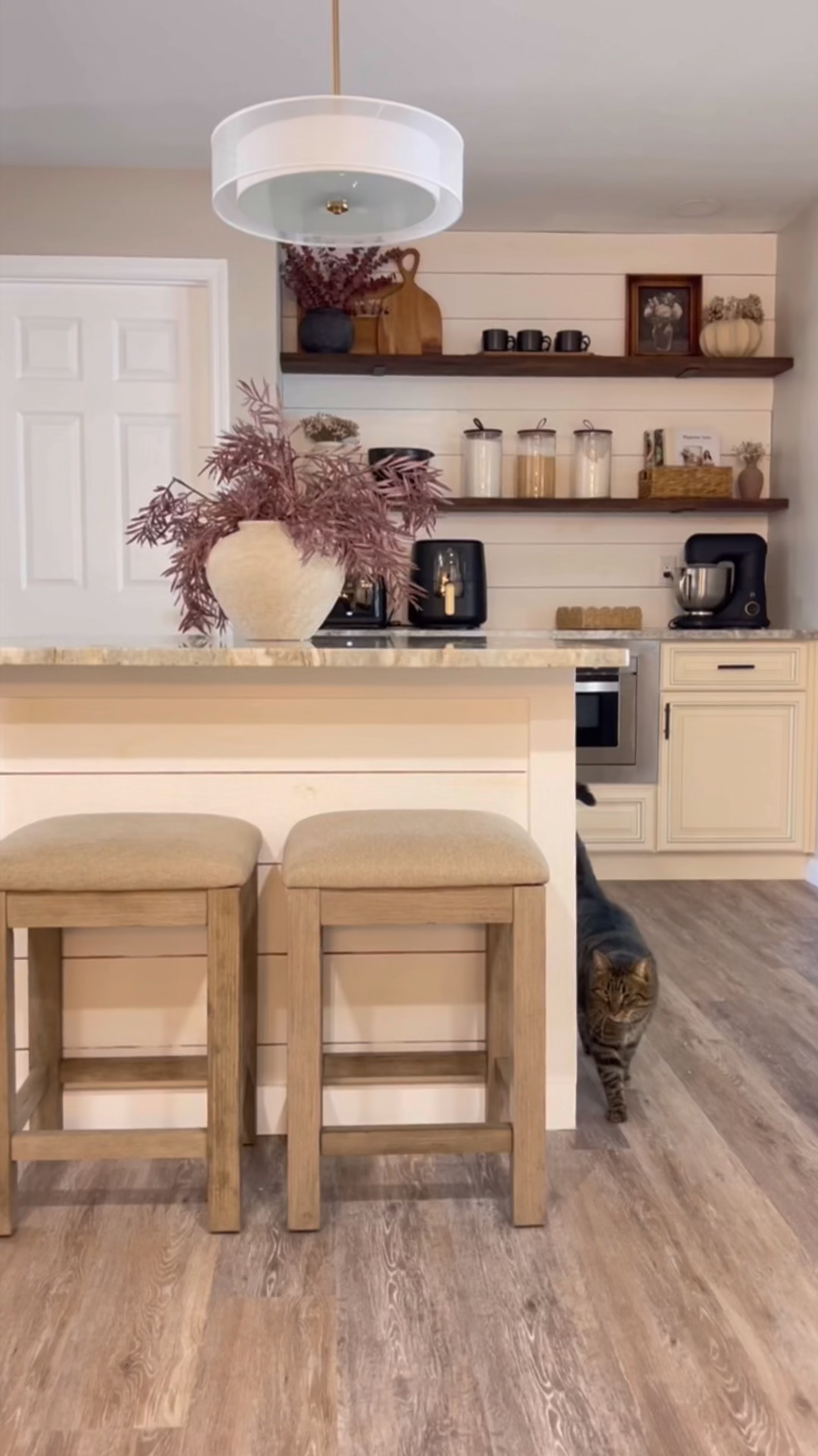 Kitchen sources. Can you believe these stems are from Walmart? They look so realistic and I LOVE the color! 😍The bar stools are from Furniture Row. They are the Barling Counter Stool. You can find them on my IG under my highlights! @myhouseof8

#LTKWatchNow #LTKHome #LTKStyleTip