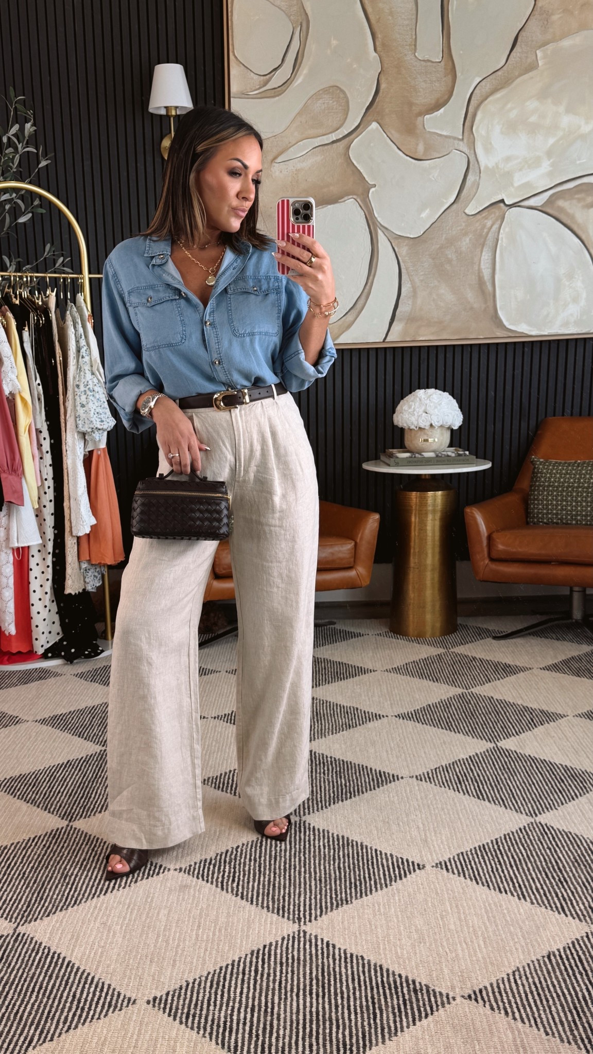 Spring office chic, but make it effortless! ✨ 

This Amazon look is polished, comfy, and perfect for work-to-weekend.

Wearing:
📌 Chambray button-down (S)
📌 Linen-blend wide-leg pants (XS)
📌 Woven bag + heels for the finishing touch

#AmazonFashion #SpringStyle #WorkwearInspo #PetiteStyle #AmazonFinds #PetiteFashion #FashionOver40 #OutfitInspo #StyleInspo #GRWM #Affliate 

#LTKPetite #LTKOver40 #LTKStyleTip