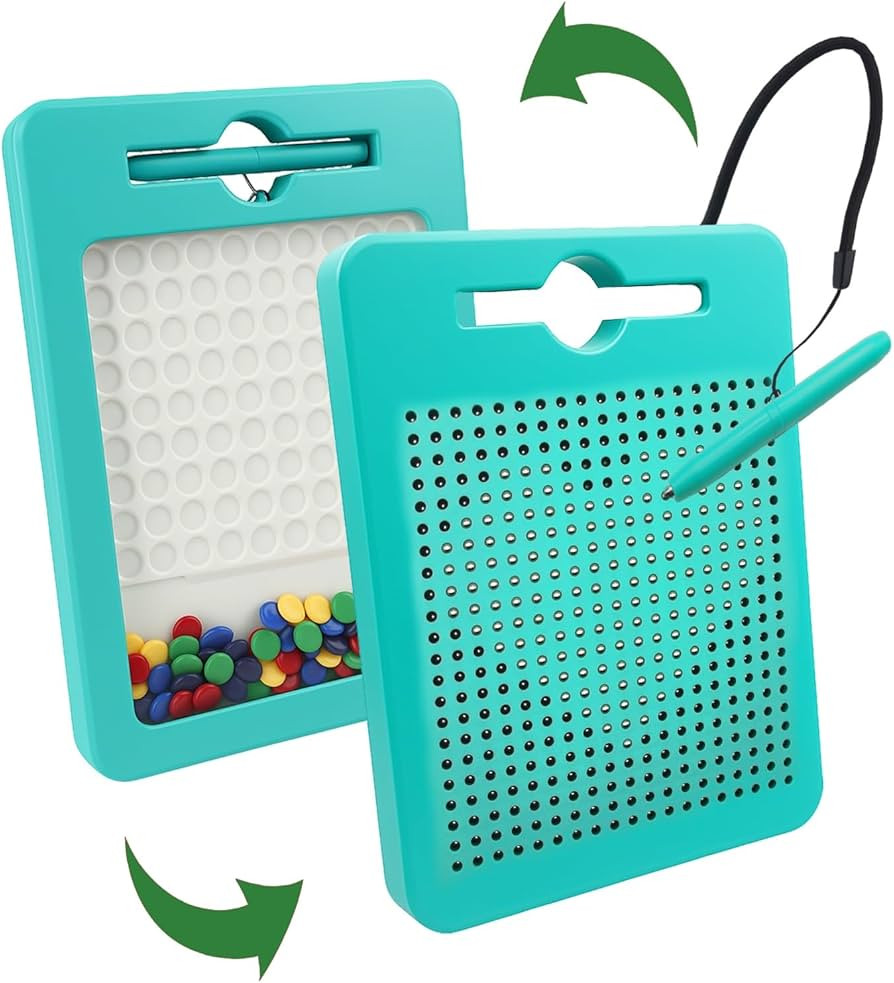 2-in-1 Double-Sided Magnetic Drawing Board for Kids & Toddlers Magnet Doodle Board with Beads, Ma... | Amazon (US)