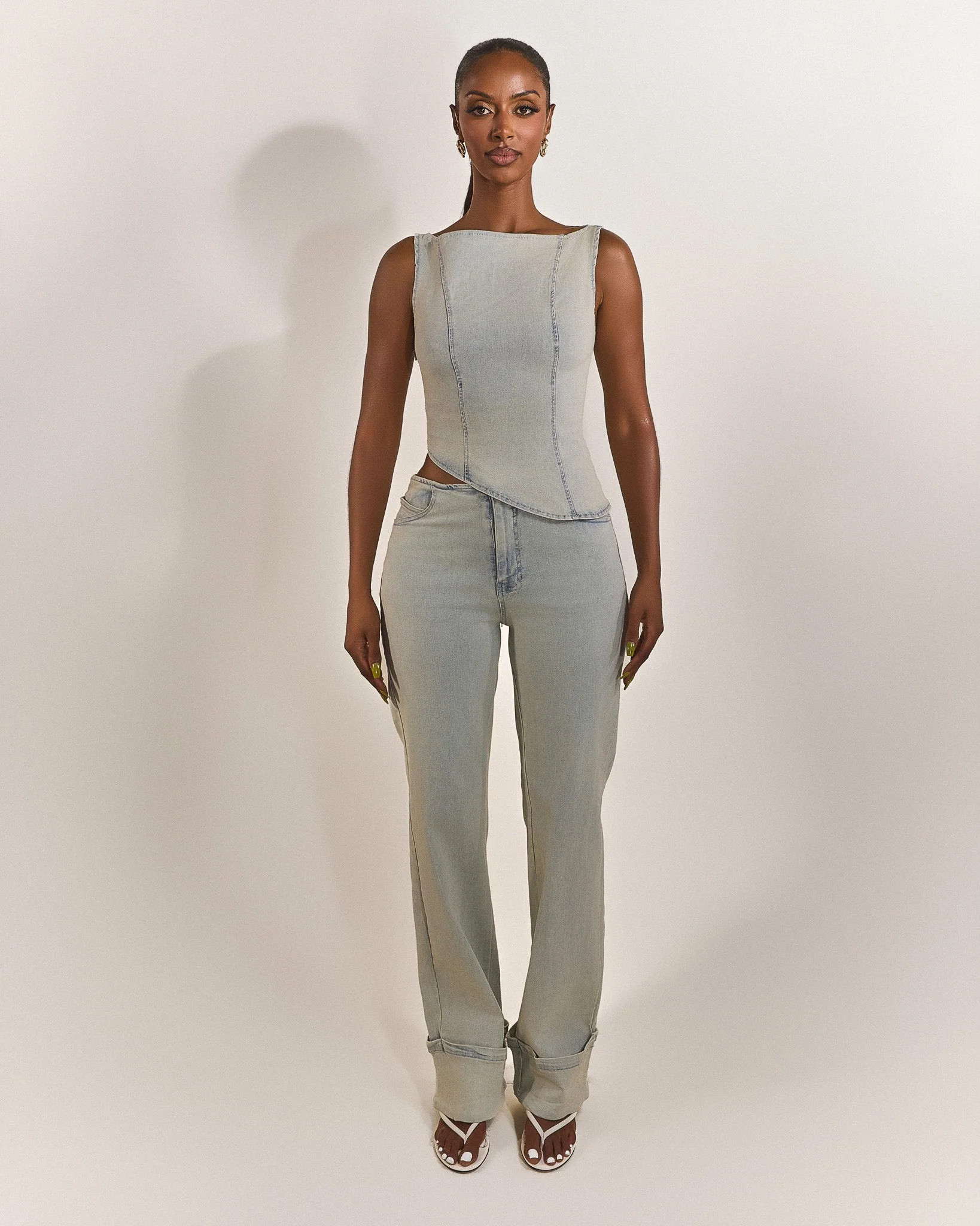 The Mika Set Jeans in Light Wash | Mars The Label