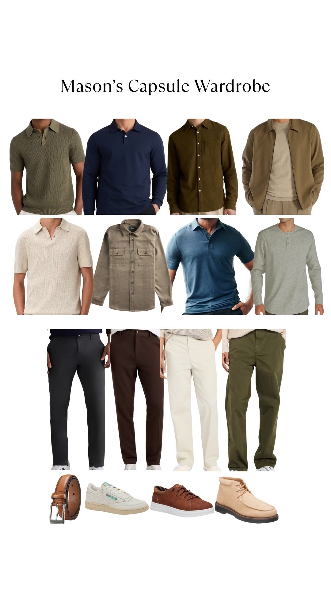 Causal men’s capsule wardrobe

I have a discount code for quince: INFG-25JENNY_BILLINGHAM10 (10% off new customers only, only valid on non-sale items)

#LTKTall #LTKFindsUnder50 #LTKMens