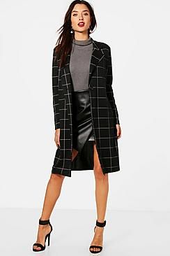 Grid Check Duster | Boohoo.com (US & CA)