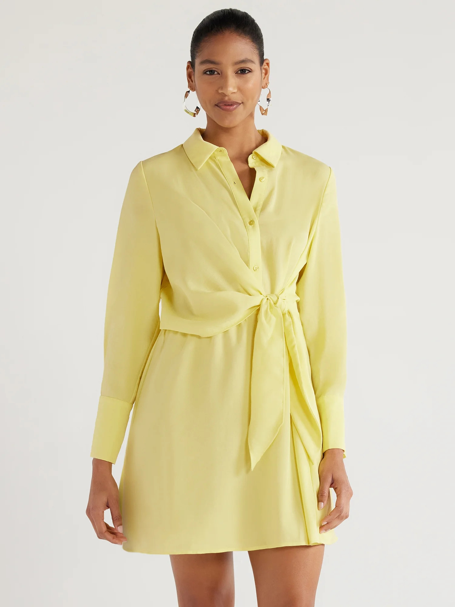 Scoop Women’s Mini Dress with Side Tie, Sizes XS-XXL | Walmart (US)