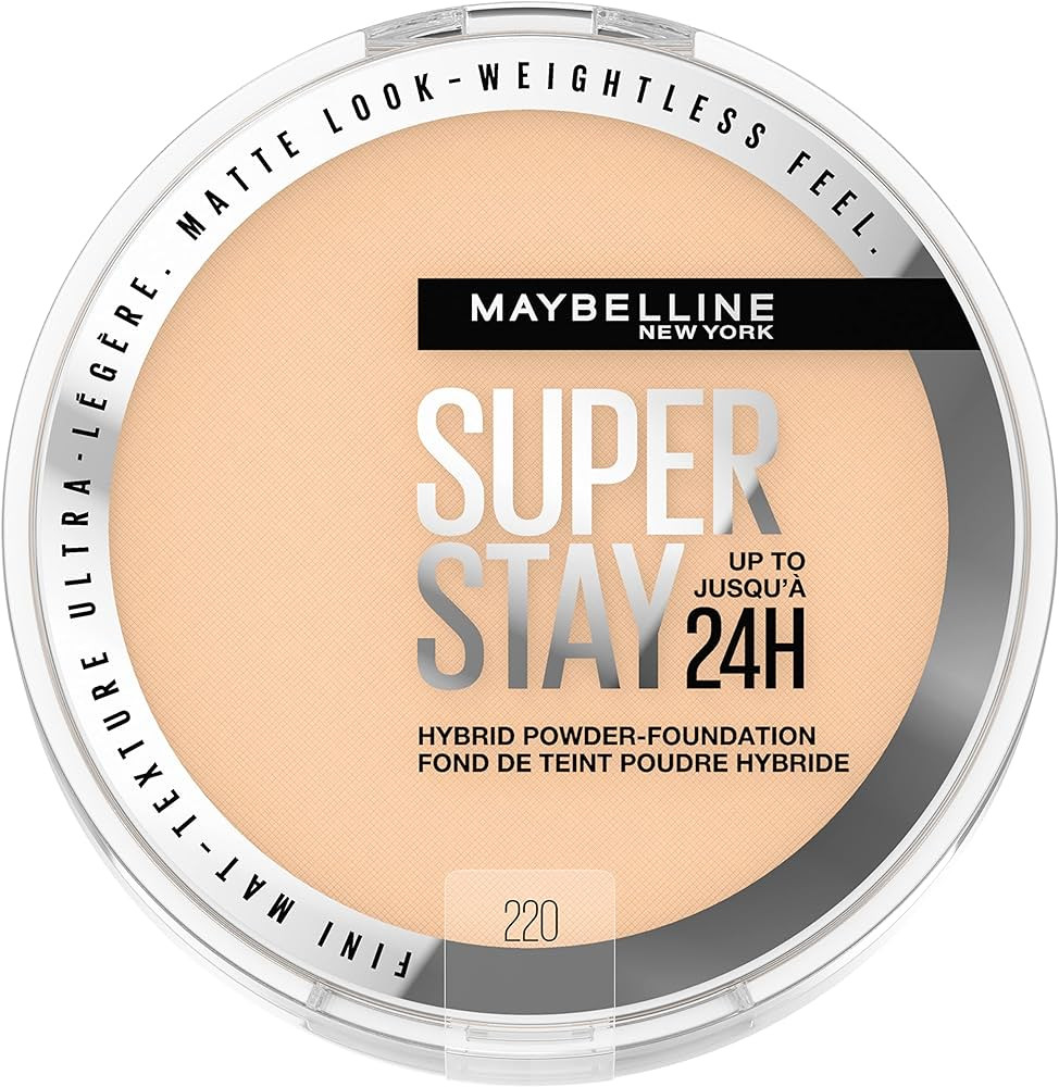 Maybelline Super Stay Up to 24HR Hybrid Powder-Foundation, Medium-to-Full Coverage Makeup, Matte ... | Amazon (US)