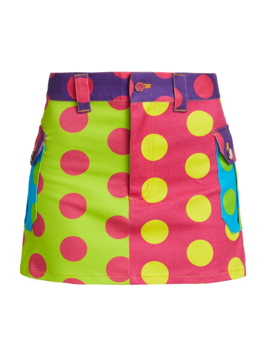 Shop BruceGlen Polka-Dot Cargo Miniskirt | Saks Fifth Avenue | Saks Fifth Avenue