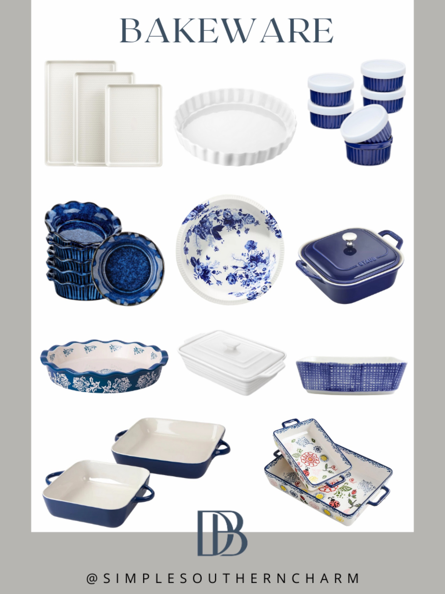 Add a touch of elegance to your kitchen with these white and blue bakeware finds! #BakewareFinds #KitchenEssentials #BlueAndWhite #HomeCooking #Bakeware #BakingEssentials #KitchenFinds



#LTKhome