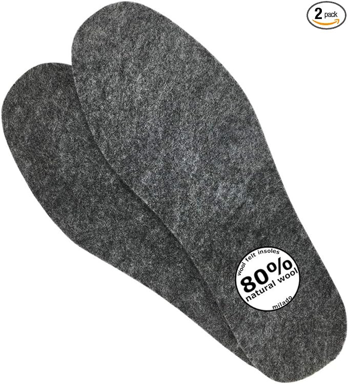 Wool Felt Warm Insoles, Felt Insoles for Boots and Shoes，Natural Warm Lambs Wool Insoles for Wo... | Amazon (US)