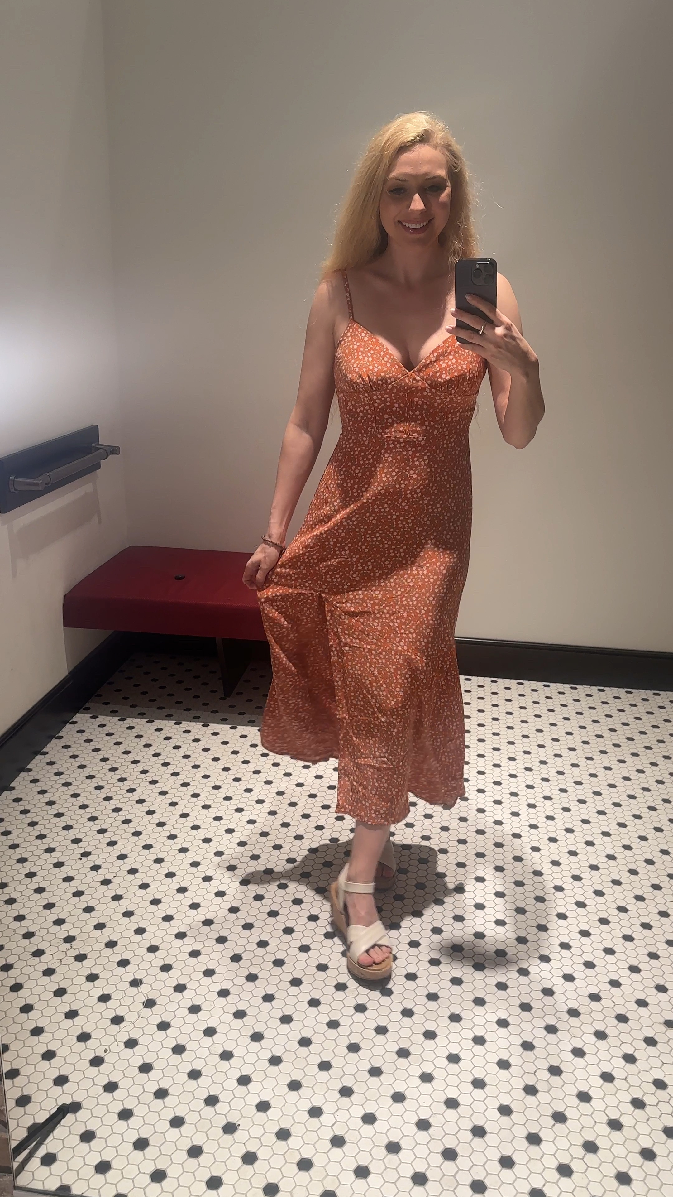 Loose ankle length sun dress with slit and tiny print. Adjustable spaghetti straps and sweetheart top.

#LTKVideo #LTKworkwear #LTKSeasonal