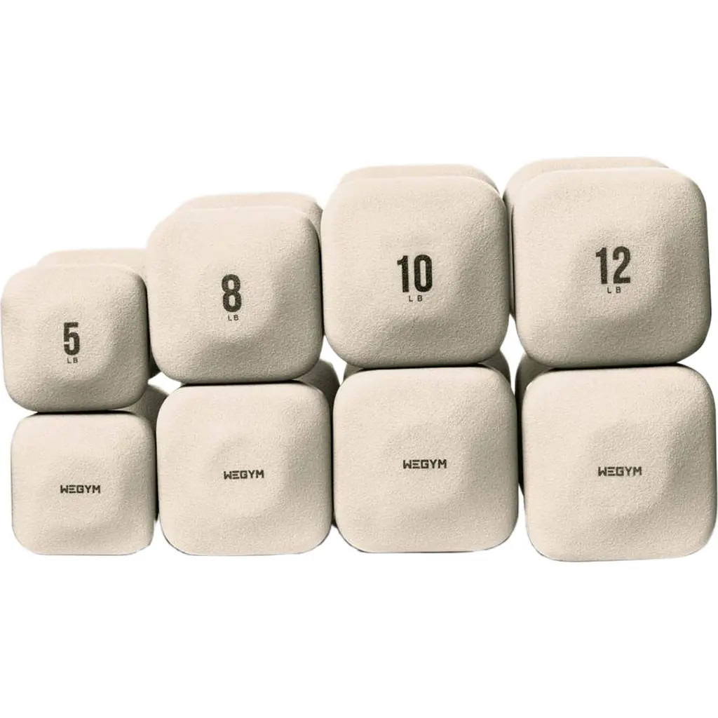 WeGym SafeGrip Dumbbells Medium Set - 5, 8, 10, 12 lbs in Sandstone at Nordstrom | Nordstrom
