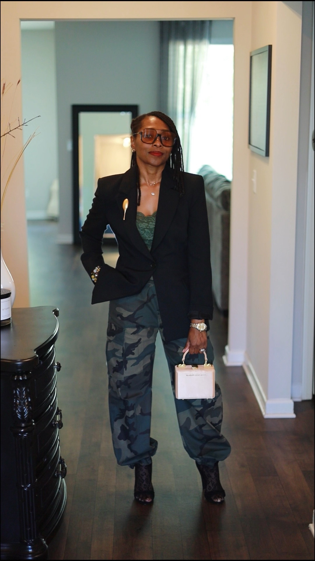 Styling Camo Pants
Camo Pants x Cami x Sunnies from Amazon
Blazer from Zara
Heels from Steve Madden
Purse from Brandon Blackwood

#LTKShoeCrush #LTKOver40 #LTKStyleTip