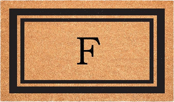 Calloway Mills 152961830F Black Border 18" x 30" Monogram Doormat, (Letter F) | Amazon (US)