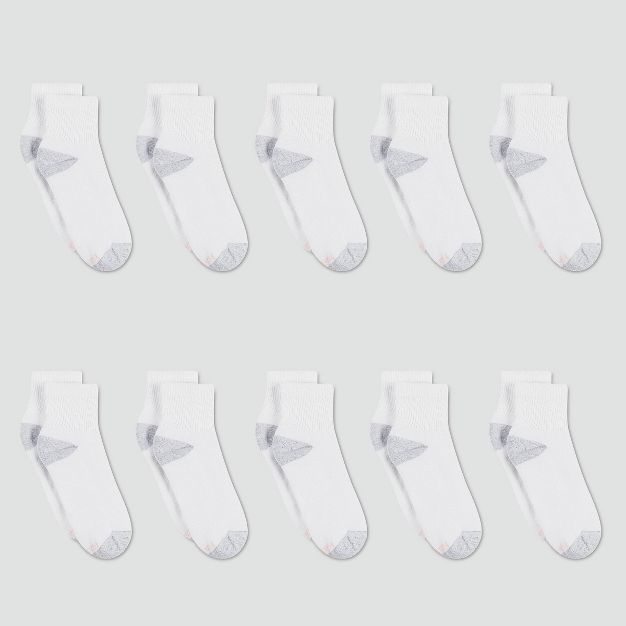 Hanes Women's Cushioned 10pk Ankle Socks - 5-9 | Target