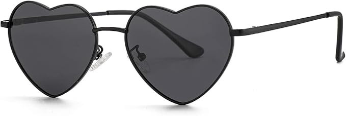 Gleyemor Polarized Heart Sunglasses for Women Metal Frame Cute Love Glasses 100% UV Protection | Amazon (US)