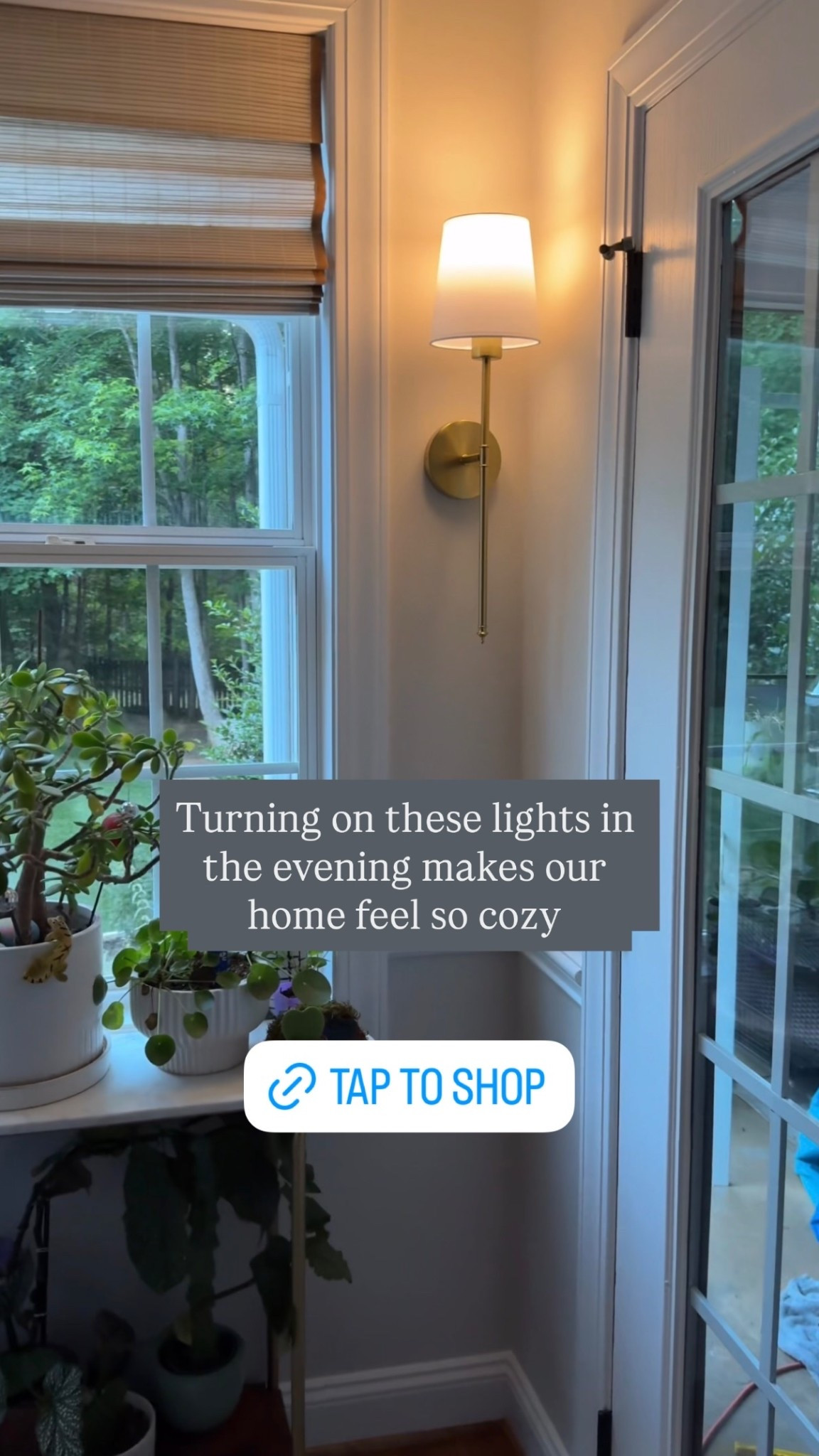 Turning on these lights in the evening makes our home feel so cozy
