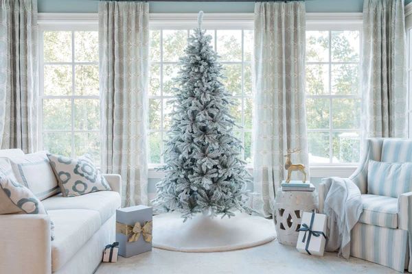 8' Queen Flock® Slim Artificial Christmas Tree Unlit | King of Christmas