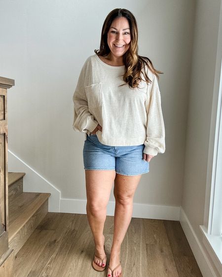 Midsize Denim Shorts

Fit tips: AE Strigid Super High-Waisted Relaxed Denim Short Size 14 | 4" Inseam | 13” Rise // Top, L 
2024 denim shorts  denim shorts  midsize fashion  midsize style  casual spring outfit  summer fashion  the recruiter mom  

#LTKSeasonal #LTKmidsize #LTKstyletip