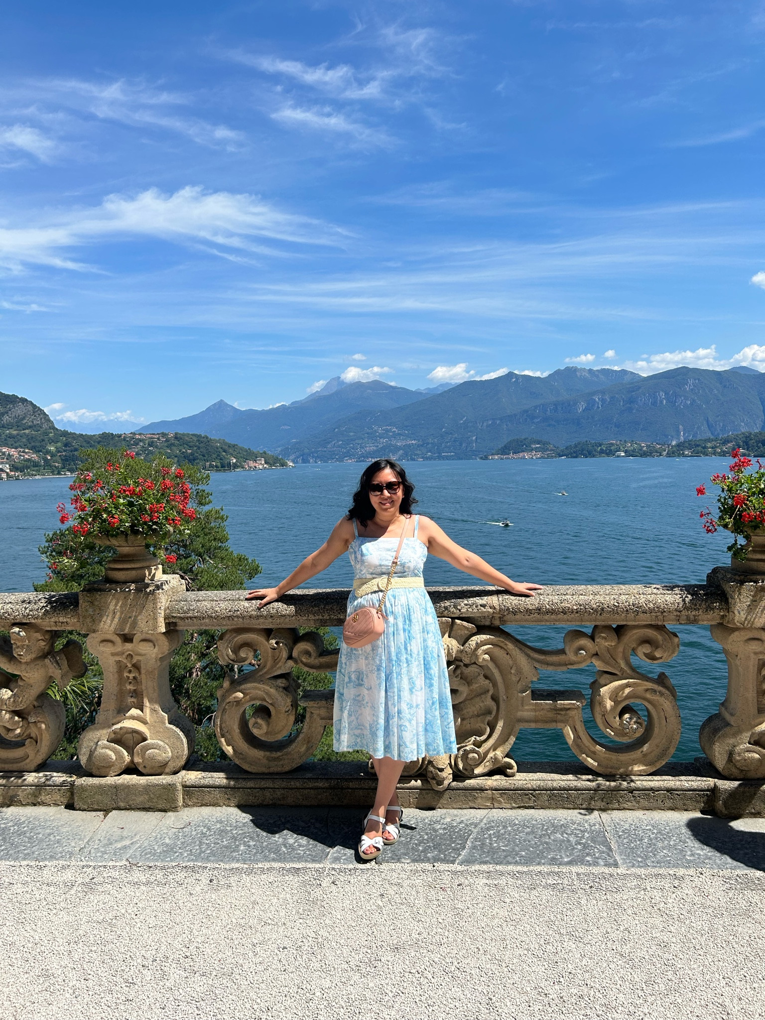 Lake Como, Italy. I linked few dresses with similar toile pattern. 