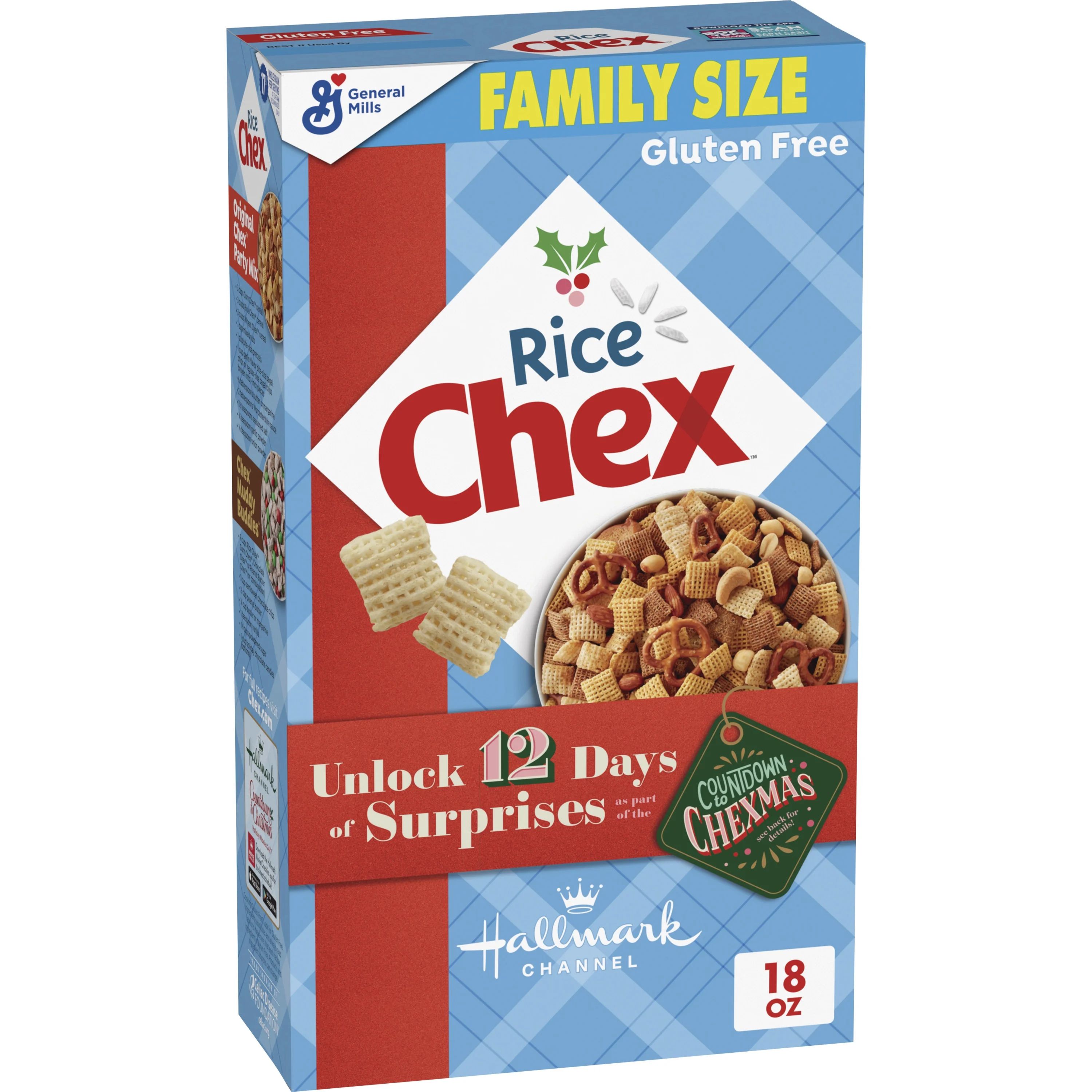 Rice Chex Cereal, Gluten Free Breakfast Cereal, Made with Whole Grain, Family Size, 18 OZ | Walmart (US)