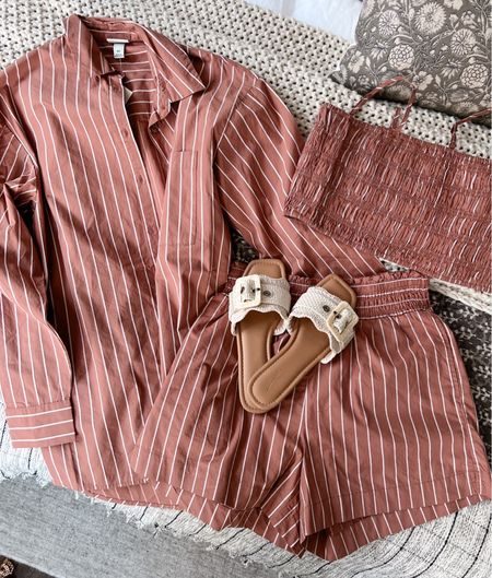 The cutest striped matching set for summer! The shorts are on sale for $10! 

#LTKstyletip #LTKfindsunder50