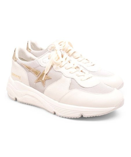 Golden Goose White & Goldtone Star Running Sole Leather Sneaker - Women | Zulily