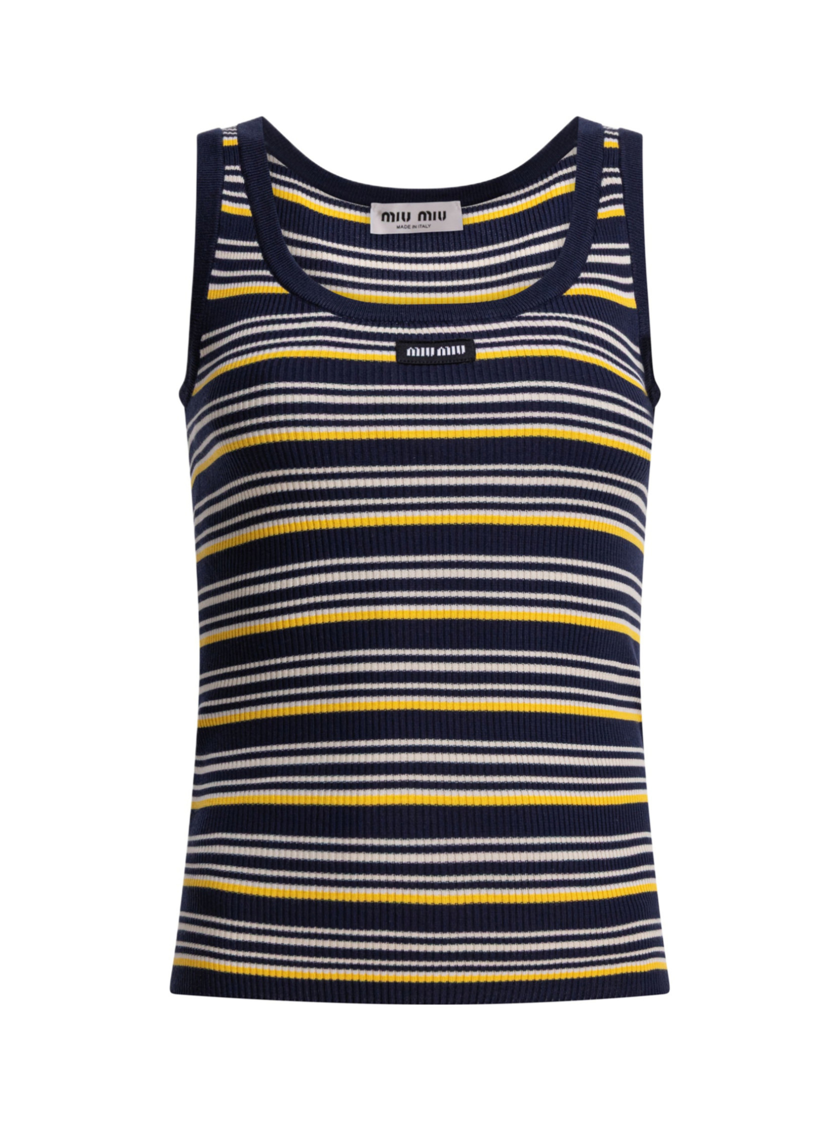 Miu Miu Striped Ribbed Vest | Senser US