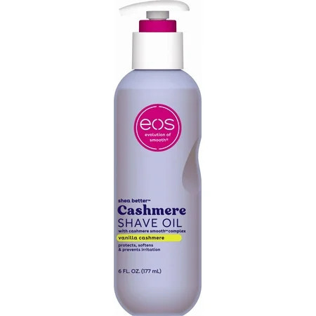 eos Cashmere Skin Collection- Women's Shave Oil, Vanilla Cashmere, Made for Sensitive Skin, 6 fl oz | Walmart (US)