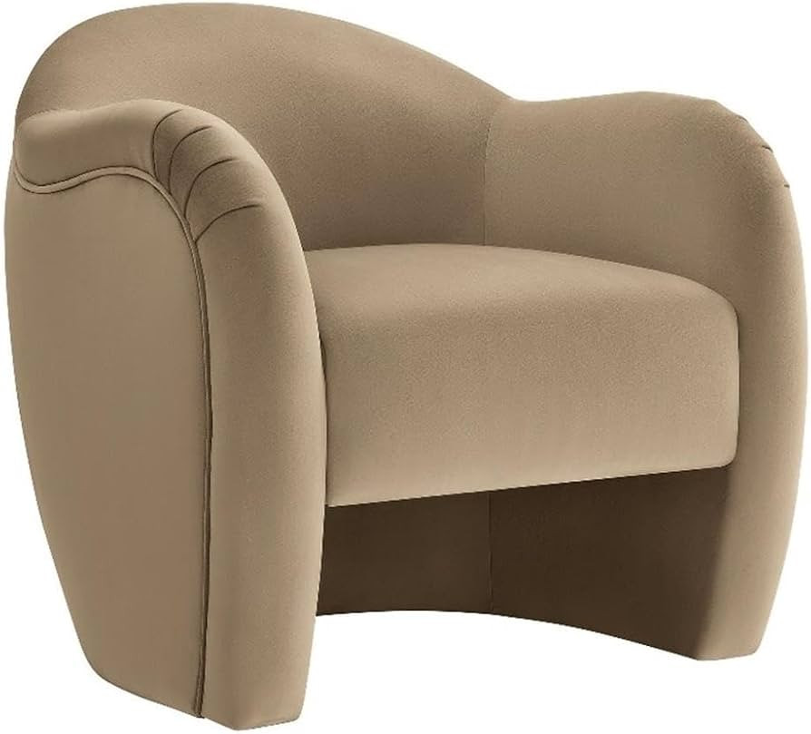 Modway Compose Barrel Chair with Performance Velvet Fabric in Taupe – Upholstered Accent Armcha... | Amazon (US)