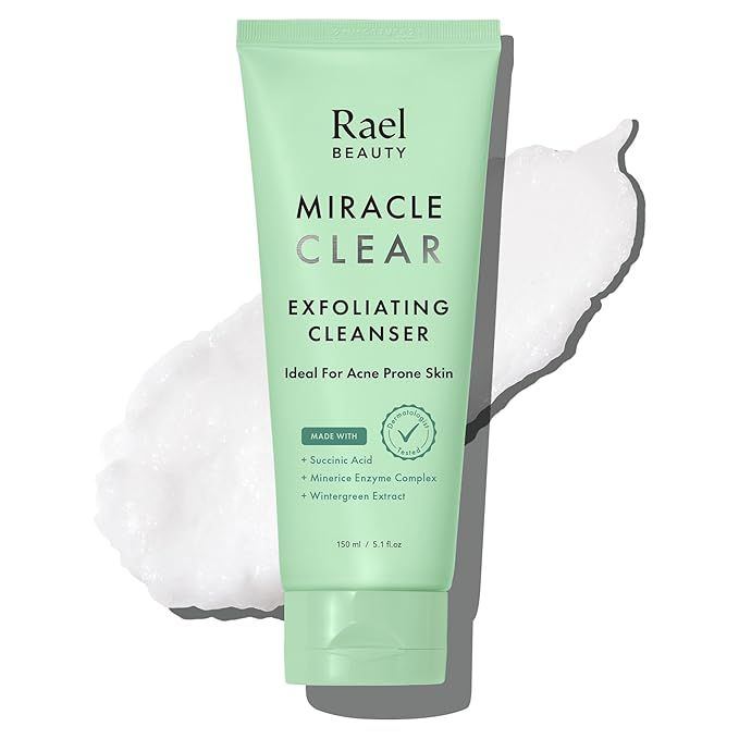 Rael Face Wash, Miracle Clear Exfoliating Cleanser - Face Cleanser for Oily and Acne Prone Skin, ... | Amazon (US)