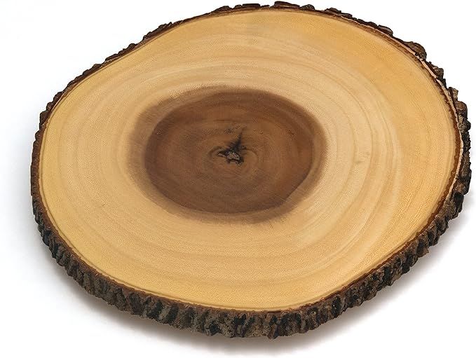 Lipper International 1030 Acacia Tree Bark Footed Server for Cheese, Crackers, and Hors D'oeuvres... | Amazon (US)