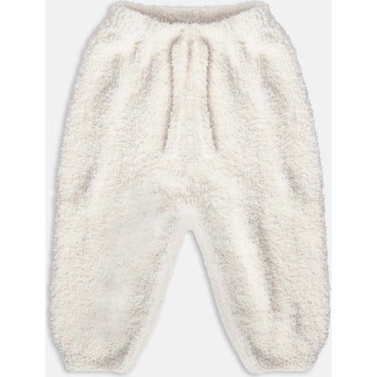 7AM Enfant | Baby Fuzzy Boxy Lounge Pants, Ecru (Cream, Size 1-3M) | Maisonette | Maisonette