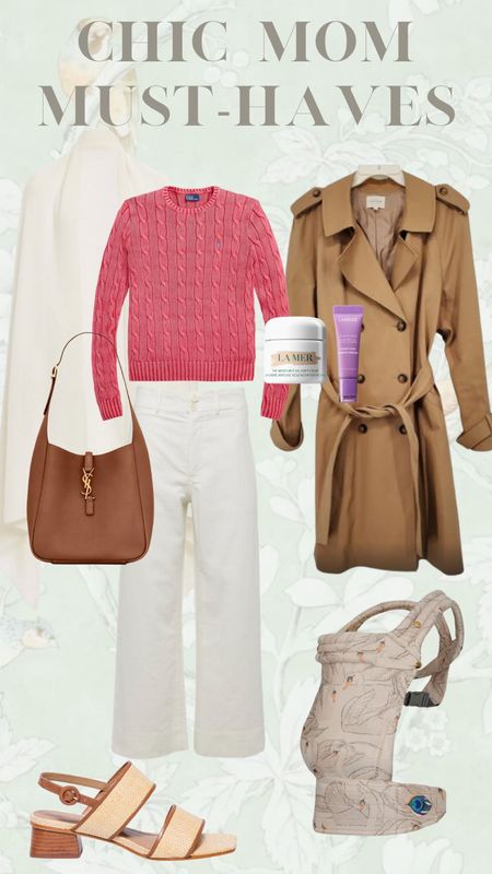 Some of my favorite “chic mom must-haves” (from my Q+A) 
• classic trench
• simple outfit to throw on and go - like this sweater + pants 
• a low heel i can chase after my kids in
• all about hydration - my fav face cream and lip gloss 
• a really chic mom bag I’ve had my eye on 
• i use my Artipoppe carrier every day (wish I could link to their site!)

#LTKstyletip #LTKbaby
