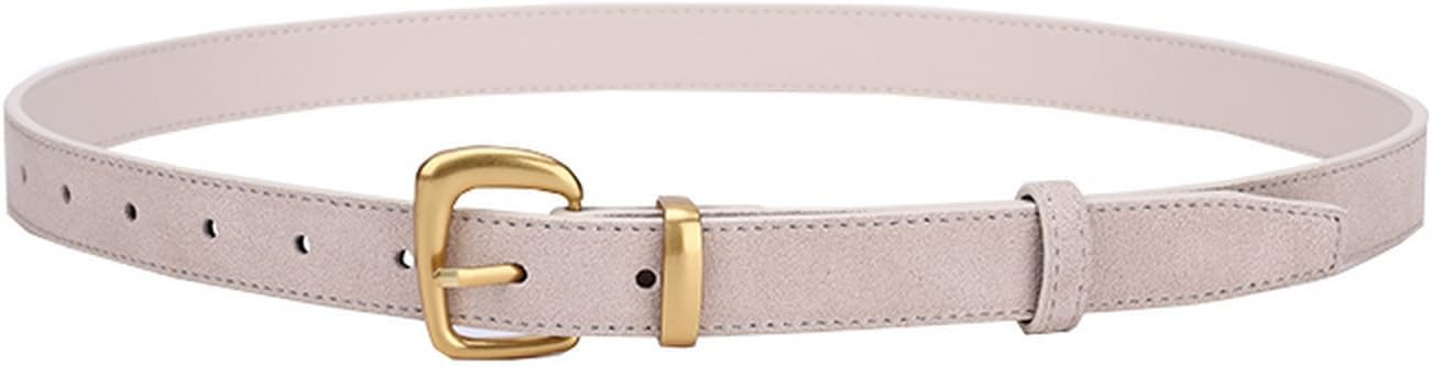 Women's Suede Belt, Gold Buckle | Amazon (US)