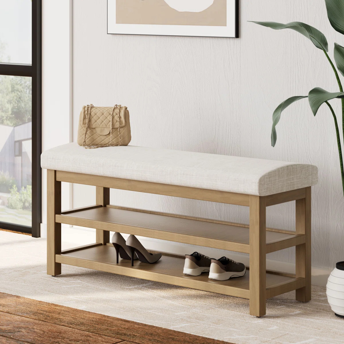 Hahnville Upholstered Storage Shoe Bench | Wayfair North America