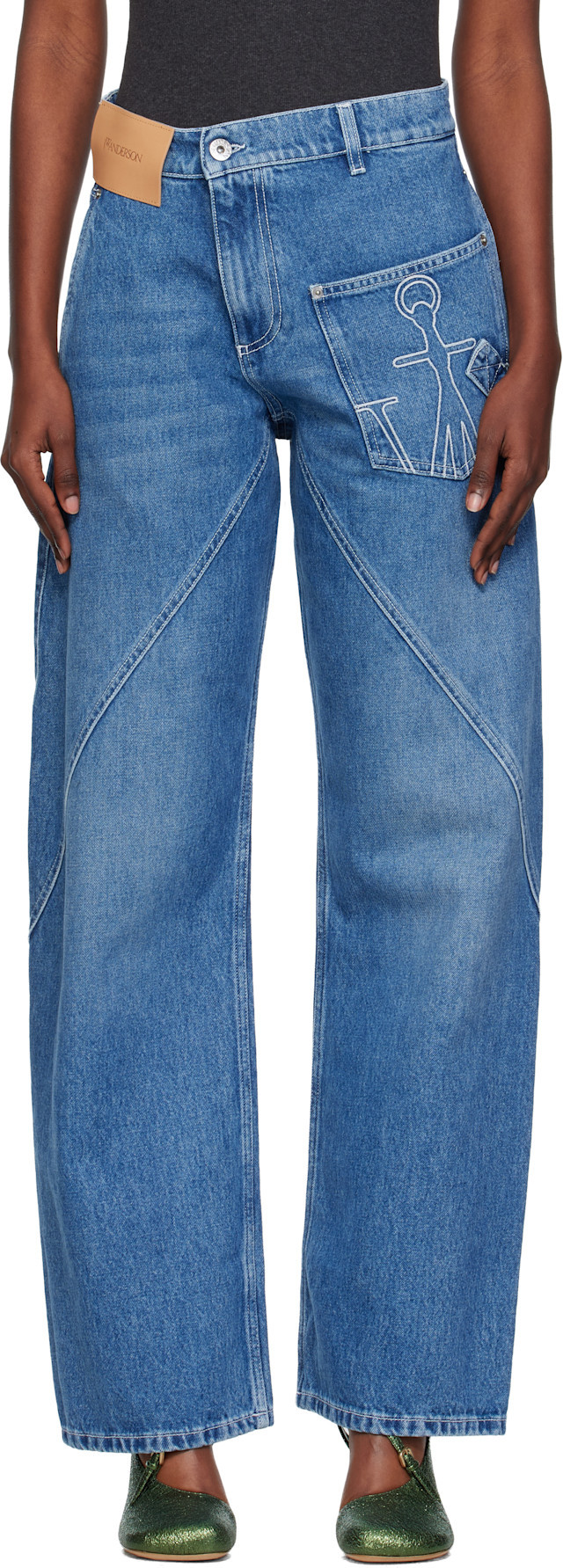 JW Anderson - Blue Twisted Workwear Jeans | SSENSE