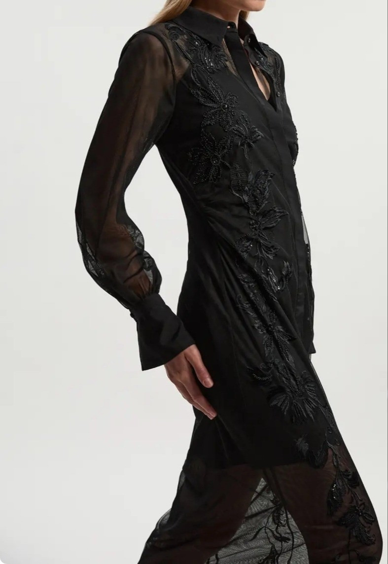 Petite black lace mesh maxi dress for short women.Petite fashion. For style tips: glambutfirstcoffee.com

#LTKootd #LTKMidsize #LTKPetite